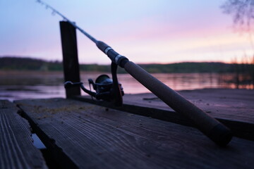 Fishing rod near the river