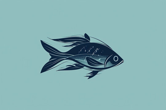 Elegant and unique fish logo.