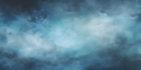 Fototapeta premium Abstract blue navy blue and white sky watercolor background 