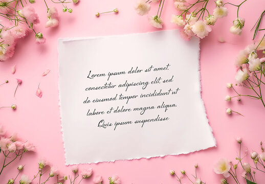 Elegant Valentines Background With Blank Papyrus For Romantic Message, Generative ai 