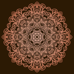Simple mandala. Vector. Great for fabric and textile, wallpaper, packaging or any desired idea.