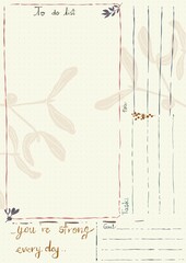 Notebook pages planning schedule timetable icons template daily planner