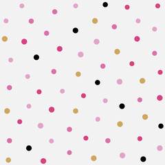 Birthday seamless pattern in simple cartoon style. Vector illustration of confetti elements on a light background. Concept for holidays, birthday, Valentine's Day.