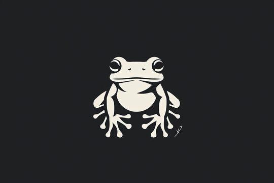 Elegant and unique frog logo.