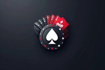Elegant and unique gambling logo. - obrazy, fototapety, plakaty