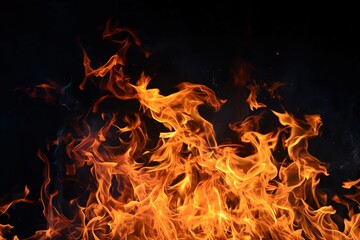 Fototapeta premium abstract fire flame on black background