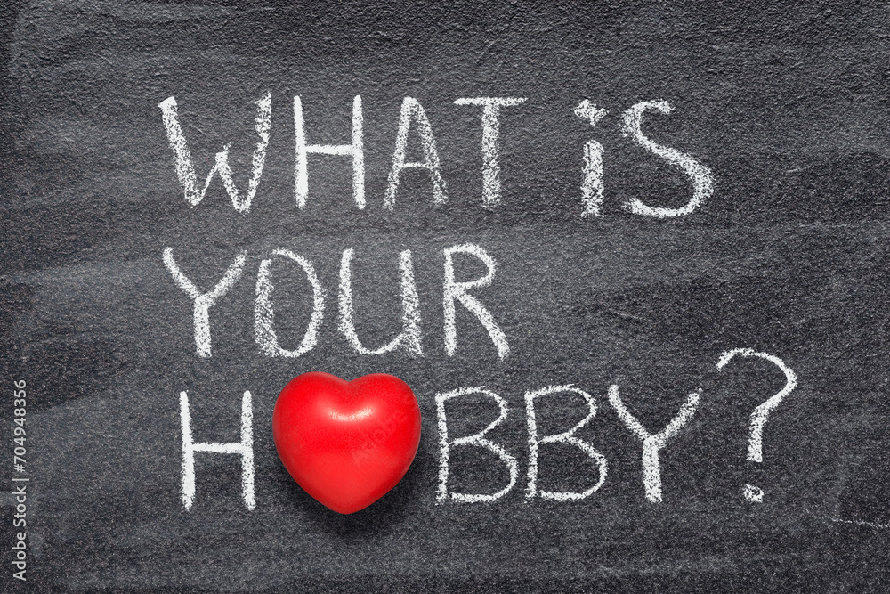 Wall mural what is your hobby heart