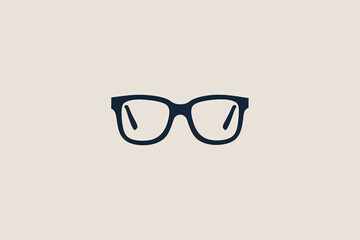 Elegant and unique glasses logo.