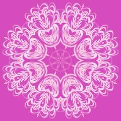 easy mandala coloring page for adults - simple flower mandala coloring pages. vector.