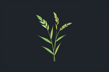 Elegant and unique grass logo.