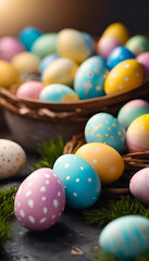 Fototapeta na wymiar AI Generative illustration of a traditional Easter holiday