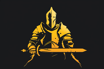 Elegant and unique warrior defender logo.