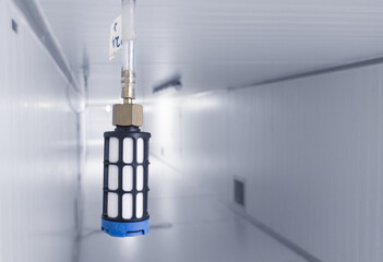 Industrial Silencer pnumatic for air pressure control installed on the inner corridor.