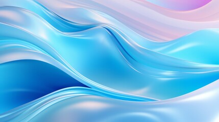 Fototapeta premium Calming rhythms resonate through the intricate dance of 3D multilayered glass waves, casting soothing shadows