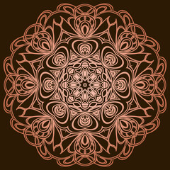 Simple mandala. Mandala for print, poster, cover, brochure, flyer, banner. vector illustration