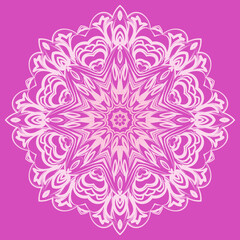 Simple mandala. Vector illustration. Color print