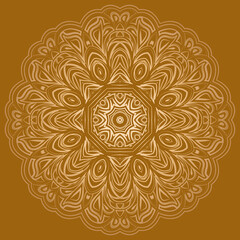 Simple mandala. Vector illustration. Color print