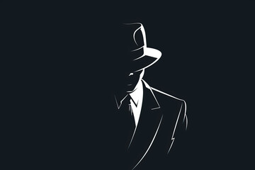 Modern and stylish mafia logo. - obrazy, fototapety, plakaty