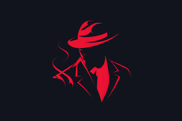 Modern and stylish mafia logo. - obrazy, fototapety, plakaty