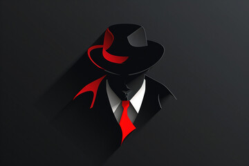 Modern and stylish mafia logo. - obrazy, fototapety, plakaty