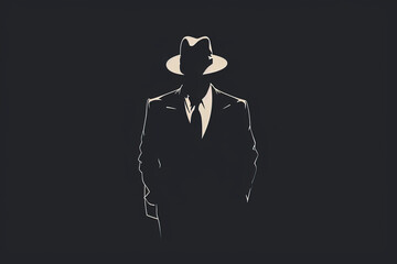 Modern and stylish mafia logo.