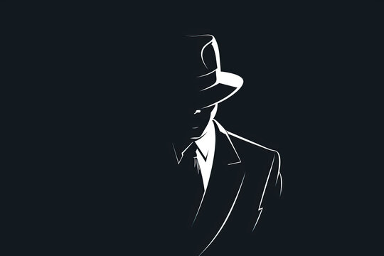 Modern and stylish mafia logo.