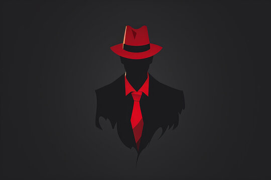 Modern and stylish mafia logo.