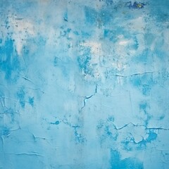 Blue paint concrete stone texture for background in summer wallpaper. Cement and sand wall vintage - Generative AI