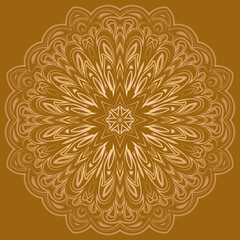 Simple mandala. Vector illustration. Color print