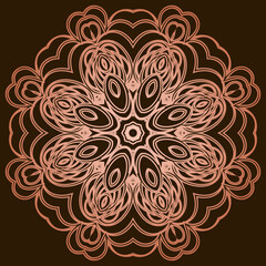 color mandala pattern on background. Vector background for yoga, meditation poster, banner, wallpaper and your desired ideas.