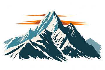 Modern and stylish mountain logo.