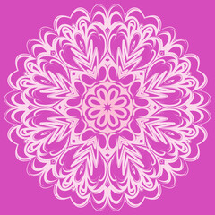 Decorative ornament in ethnic oriental style. Outline doodle hand draw vector illustration.