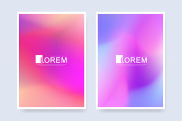 Obraz na płótnie Canvas Cover design in pastel colors. Abstract sky pastel rainbow gradient background. Innovation modern background design. Colorful posters. Vector illustration
