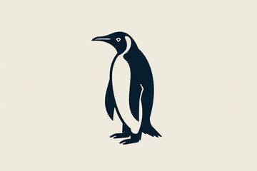 Modern and stylish penguin logo.