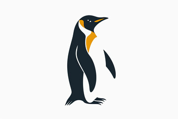 Modern and stylish penguin logo.