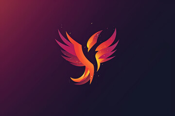 Modern and stylish phoenix logo.
