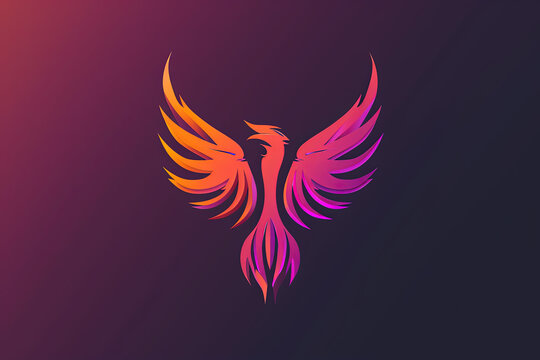 Modern and stylish phoenix logo.