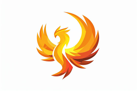 Modern and stylish phoenix logo.