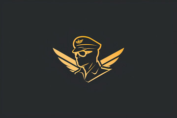 Modern and stylish pilot logo.
