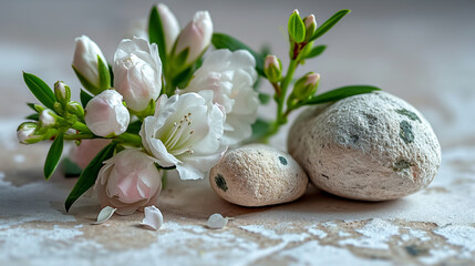 easter eggs with flowers