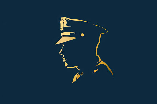Modern and stylish policeman logo.