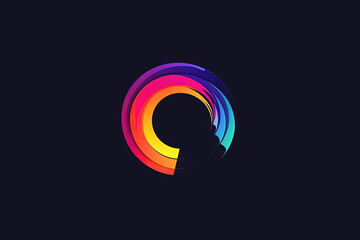 Modern and stylish pride logo.