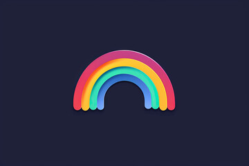 Modern and stylish rainbow logo. - obrazy, fototapety, plakaty