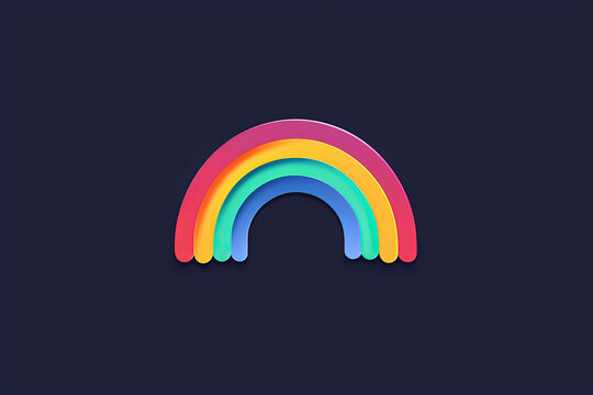 Modern and stylish rainbow logo.
