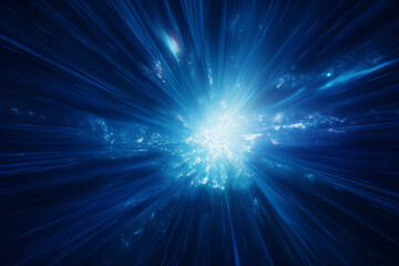 .Bright Sun Explosion in Space. Supernova Sci-Fi Concept