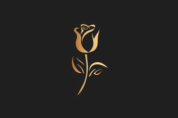 Beautiful and stylish rose logo.