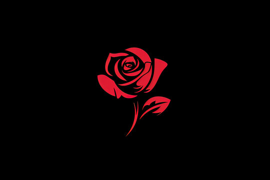 Beautiful and stylish rose logo.