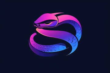 Beautiful and stylish snake logo.