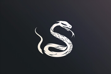 Obraz premium Beautiful and stylish snake logo.