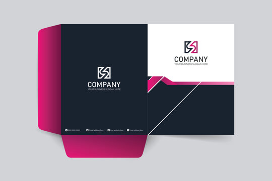 Simple minimalist business presentation folder template design
170